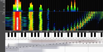 Screenshot des Klang-Visualisierungs-Programms