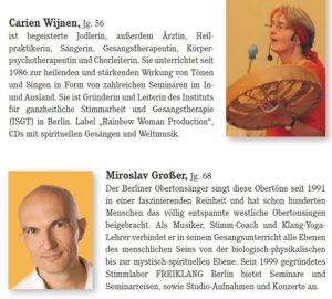 Jodeln und Obertonsingen in Berlin