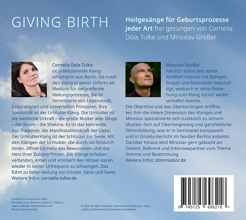 Booklet Giving Birth - Musik zur Geburtsbegleitung