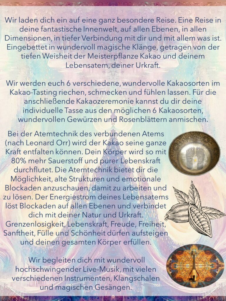 Kakao-Zeremonie mit Live-Musik in Berlin